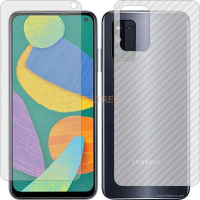 TELTREK Front and Back Screen Guard for SAMSUNG GALAXY F52 5G SME5260 (Front Matte Finish & Back 3d Carbon Fiber)(Pack of 2)