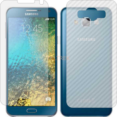 TELTREK Front and Back Screen Guard for SAMSUNG E700H GALAXY E7 (Front Matte Finish & Back 3d Carbon Fiber)(Pack of 2)