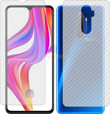 TELTREK Front and Back Screen Guard for REALME X2 PRO (Front Matte Finish & Back 3d Carbon Fiber)(Pack of 2)