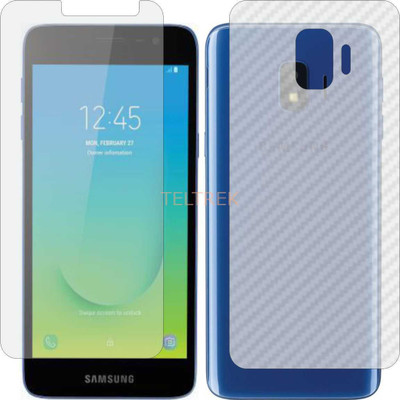 TELTREK Front and Back Screen Guard for SAMSUNG GALAXY J2 CORE (Front Matte Finish & Back 3d Carbon Fiber)(Pack of 2)