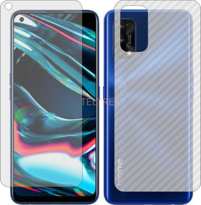 TELTREK Front and Back Screen Guard for OPPO RMX2170 REALME 7 PRO (Front Matte Finish & Back 3d Carbon Fiber)(Pack of 2)