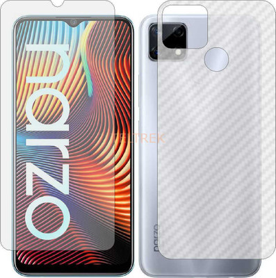 TELTREK Front and Back Screen Guard for OPPO RMX2193 REALME NARZO 20 (Front Matte Finish & Back 3d Carbon Fiber)(Pack of 2)
