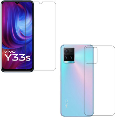 wooden craft Front and Back Screen Guard for vivo Y33s {Flexible}, V2109, Y33s(Pack of 2)