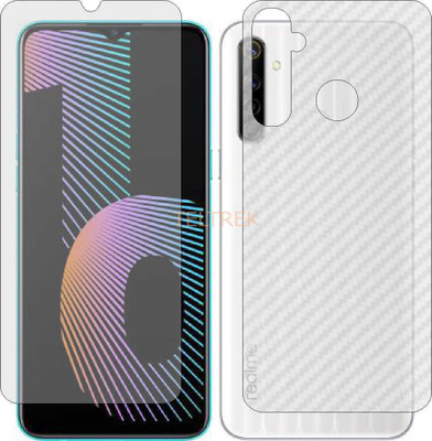 TELTREK Front and Back Screen Guard for OPPO RMX 2040 NARZO 10 (Front Matte Finish & Back 3d Carbon Fiber)(Pack of 2)