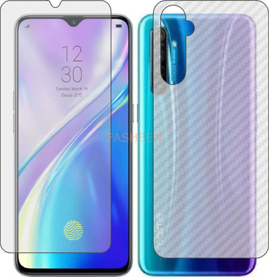 Fasheen Front and Back Tempered Glass for REALME XT (Front Matte Finish & Back 3d Carbon Fiber)(Pack of 2)