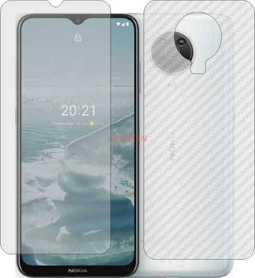 Fasheen Front and Back Tempered Glass for NOKIA G20 (Front Matte Finish & Back 3d Carbon Fiber)(Pack of 2)