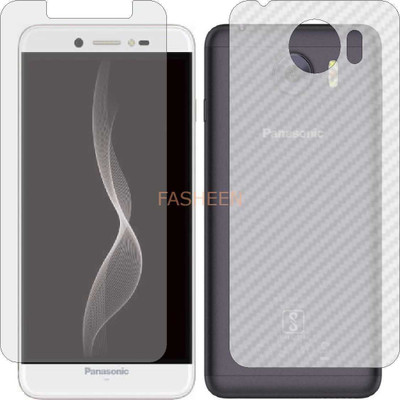 Fasheen Front and Back Tempered Glass for PANASONIC P88 (Front Matte Finish & Back 3d Carbon Fiber)(Pack of 2)