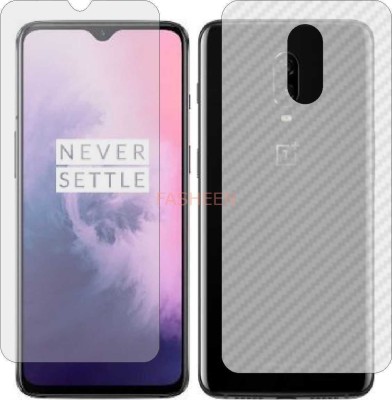 Fasheen Front and Back Tempered Glass for ONEPLUS 7 (Front Matte Finish & Back 3d Carbon Fiber)(Pack of 2)