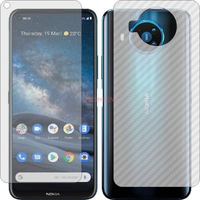 Fasheen Front and Back Tempered Glass for NOKIA 8.3 5G (Front Matte Finish & Back 3d Carbon Fiber)(Pack of 2)