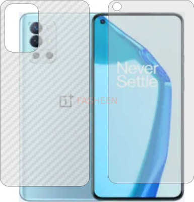 Fasheen Front and Back Tempered Glass for ONEPLUS 9R (Front Matte Finish & Back 3d Carbon Fiber)(Pack of 2)