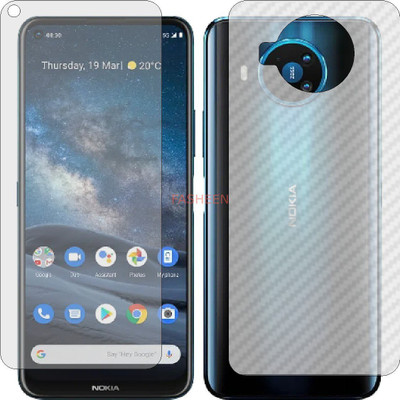 Fasheen Front and Back Tempered Glass for NOKIA 8V 5G UW (Front Matte Finish & Back 3d Carbon Fiber)(Pack of 2)