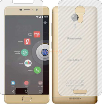 Fasheen Front and Back Tempered Glass for PANASONIC ELUGA A3 PRO (Front Matte Finish & Back 3d Carbon Fiber)(Pack of 2)