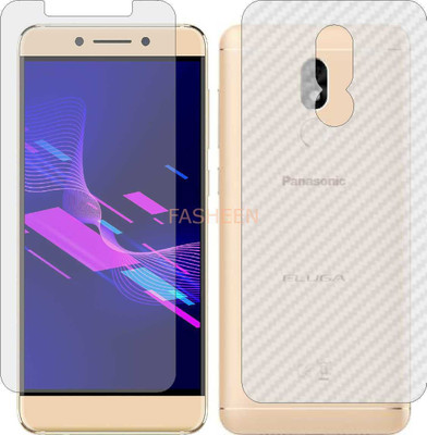 Fasheen Front and Back Tempered Glass for PANASONIC RAY 800 (Front Matte Finish & Back 3d Carbon Fiber)(Pack of 2)