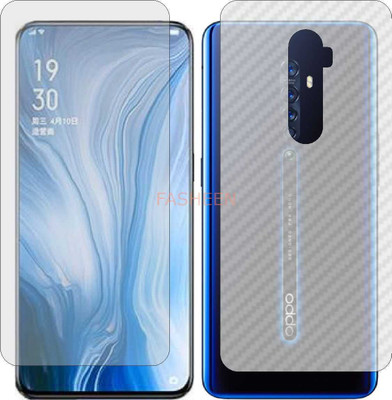 Fasheen Front and Back Tempered Glass for OPPO CPH1945 RENO2 Z (Front Matte Finish & Back 3d Carbon Fiber)(Pack of 2)