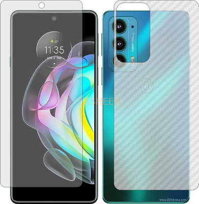 Fasheen Front and Back Tempered Glass for MOTOROLA EDGE 20 PRO (Front Matte Finish & Back 3d Carbon Fiber)(Pack of 2)