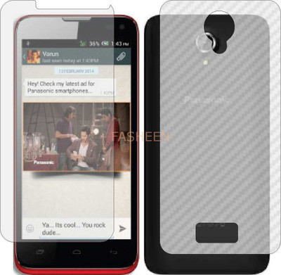 Fasheen Front and Back Tempered Glass for PANASONIC T41 (Front Matte Finish & Back 3d Carbon Fiber)(Pack of 2)