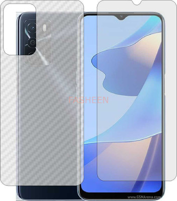 Fasheen Front and Back Tempered Glass for OPPO CPH2269 (Front Matte Finish & Back 3d Carbon Fiber)(Pack of 2)
