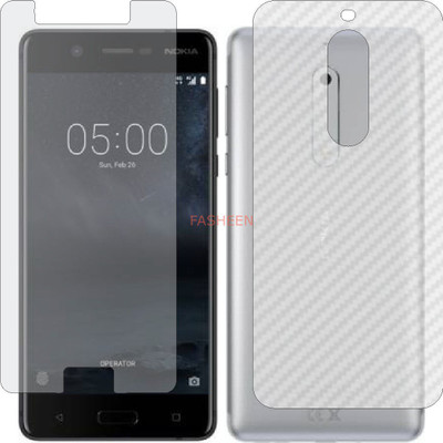 Fasheen Front and Back Tempered Glass for NOKIA 5 (Front Matte Finish & Back 3d Carbon Fiber)(Pack of 2)