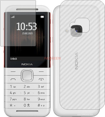 Fasheen Front and Back Tempered Glass for NOKIA 5310 (Front Matte Finish & Back 3d Carbon Fiber)(Pack of 2)