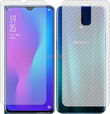 Fasheen Front and Back Tempered Glass for OPPO R17 (Front Matte Finish & Back 3d Carbon Fiber)(Pack of 2)