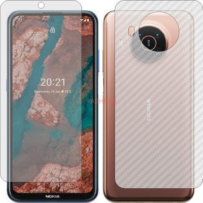 Fasheen Front and Back Tempered Glass for NOKIA X20 (Front Matte Finish & Back 3d Carbon Fiber)(Pack of 2)