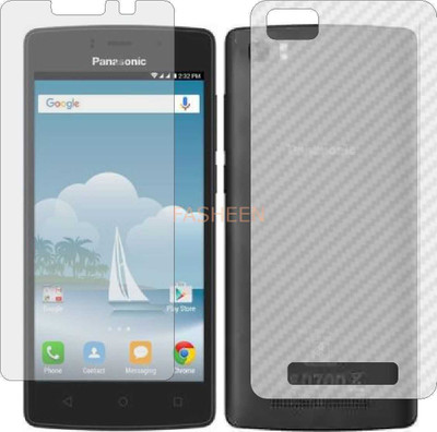 Fasheen Front and Back Tempered Glass for PANSONIC P75 (Front Matte Finish & Back 3d Carbon Fiber)(Pack of 2)