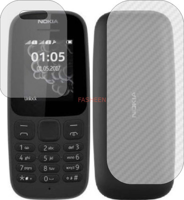 Fasheen Front and Back Tempered Glass for NOKIA TA 1299 (Front Matte Finish & Back 3d Carbon Fiber)(Pack of 2)