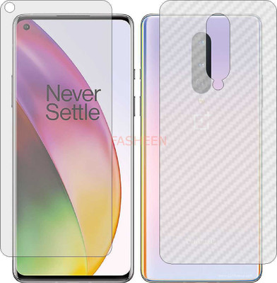 Fasheen Front and Back Tempered Glass for ONEPLUS 8T 5G (Front Matte Finish & Back 3d Carbon Fiber)(Pack of 2)