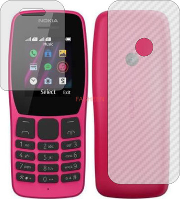 Fasheen Front and Back Tempered Glass for NOKIA 110 DS 2020 (Front Matte Finish & Back 3d Carbon Fiber)(Pack of 2)