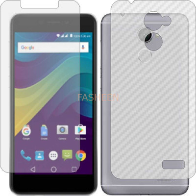 Fasheen Front and Back Tempered Glass for PANASONIC ELUGA PLUS (Front Matte Finish & Back 3d Carbon Fiber)(Pack of 2)