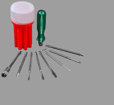 NBS 9 Pieces Screwdriver Kit(8 Bits and 1 Handle (Multipurpose Tool and Usage) Standard Screwdriver Set(Pack of 9)