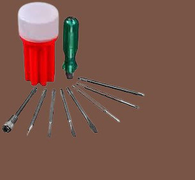 NBS 9 Pieces Screwdriver Kit(8 Bits and 1 Handle (Multipurpose Tool and Usage) Standard Screwdriver Set(Pack of 9)