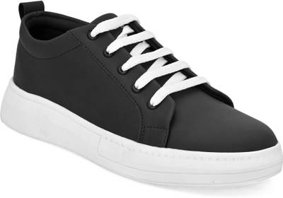 Roadster Men s Black Faux Leather Sneakers For Men Price History