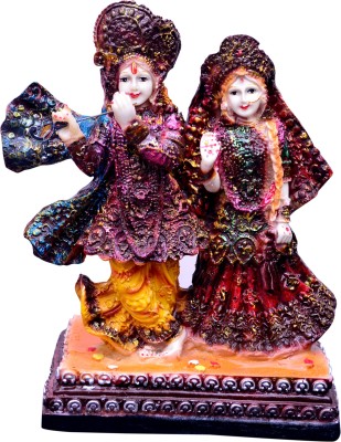 radiv radha krishan statue Decorative Showpiece  -  25 cm(Polyresin, Multicolor)