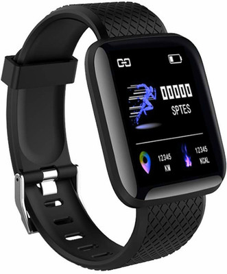 Ykarn Trades Id116plus Activity monitor band for men(Black Strap, Size : Free size)