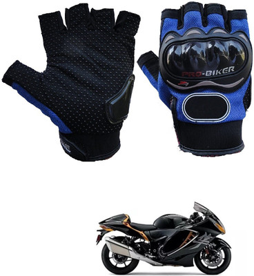 AuTO ADDiCT PRO BIKER HALF FINGERED GLOVES BLUE FOR SUZUKI Hayabusa Riding Gloves(Blue)
