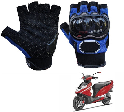 AuTO ADDiCT PRO BIKER HALF FINGERED GLOVES BLUE FOR HERO DARE Riding Gloves(Blue)
