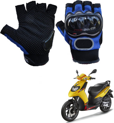 AuTO ADDiCT PRO BIKER HALF FINGERED GLOVES BLUE FOR APRILIA SR 125 Riding Gloves(Blue)