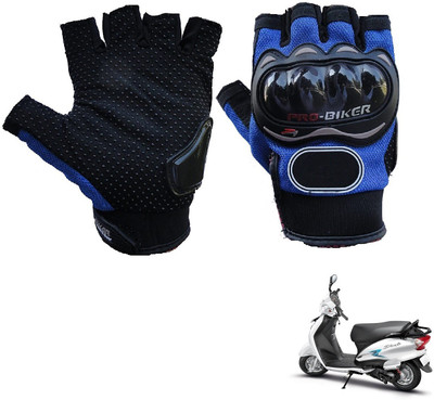 AuTO ADDiCT PRO BIKER HALF FINGERED GLOVES BLUE FOR HERO DUET Riding Gloves(Blue)