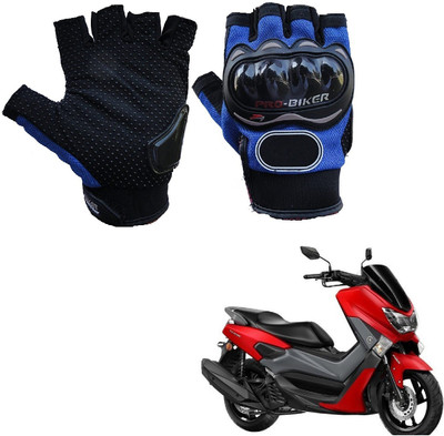 AuTO ADDiCT PRO BIKER HALF FINGERED GLOVES BLUE FOR YAMAHA Nmax Riding Gloves(Blue)