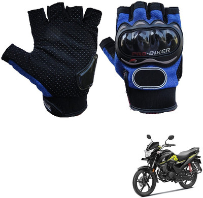 AuTO ADDiCT PRO BIKER HALF FINGERED GLOVES BLUE FOR HONDA SP125 Riding Gloves(Blue)