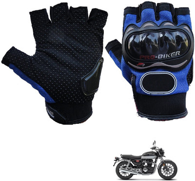 AuTO ADDiCT PRO BIKER HALF FINGERED GLOVES BLUE FOR HONDA Hness CB 350 Riding Gloves(Blue)