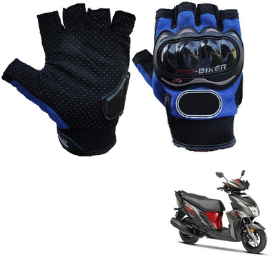 AuTO ADDiCT PRO BIKER HALF FINGERED GLOVES BLUE FOR YAMAHA Ray ZR Riding Gloves(Blue)