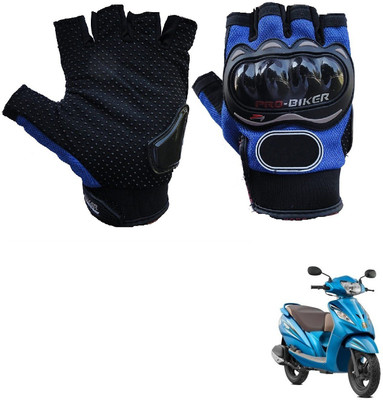 AuTO ADDiCT PRO BIKER HALF FINGERED Riding Gloves(Blue)