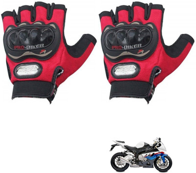 KOZDIKO PRO BIKER HALF FINGERED GLOVES RED FOR BMW S1000 RR Riding Gloves(Red)