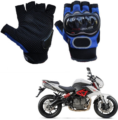 AuTO ADDiCT PRO BIKER HALF FINGERED GLOVES BLUE FOR BENELLI tnt600i Riding Gloves(Blue)