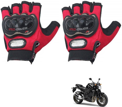 KOZDIKO PRO BIKER HALF FINGERED GLOVES RED FOR YAMAHA FZI Riding Gloves(Red)