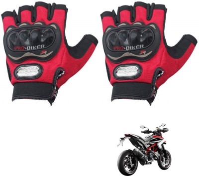 KOZDIKO PRO BIKER HALF FINGERED GLOVES RED FOR DUCATI HYPERMOTARD Riding Gloves(Red)