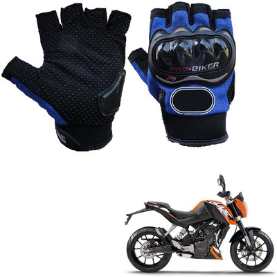 AuTO ADDiCT PRO BIKER HALF FINGERED GLOVES BLUE FOR KTM 125 DUKE Riding Gloves(Blue)