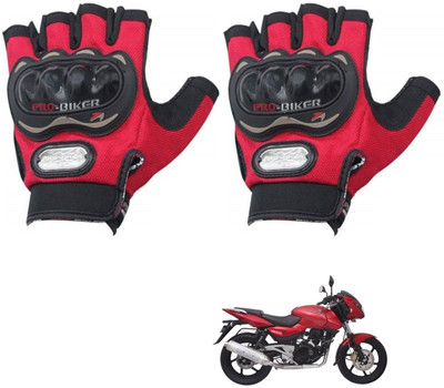 KOZDIKO PRO BIKER HALF FINGERED GLOVES RED FOR BAJAJ PULSAR 150 Riding Gloves(Red)